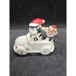 Tastesetter by Sigman Kliban Cat as Santa Driving with Presents